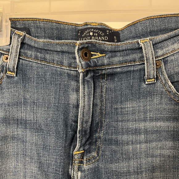 LUCKY BRAND Women Medium Wash SIENNA SLIM BOYFRIEND Jeans Size 12/31 Distressed - Picture 4 of 13